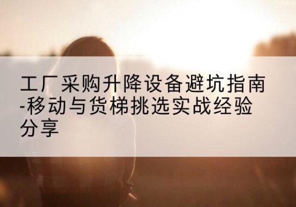上思移动式升降机怎么选-工厂采购升降设备避坑指南-移动与货梯挑选实战经验分享