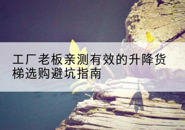 上思升降货梯怎么选-工厂老板亲测有效的升降货梯选购避坑指南